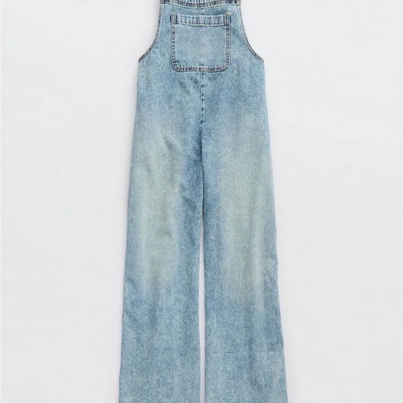 Aerie Blue Denim Overalls Relaxed Fit - Picture 5 of 5